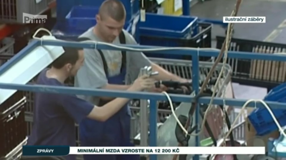 21. 8. 2017 ZPRÁVY: Minimální mzda vzroste na 12 200 Kč